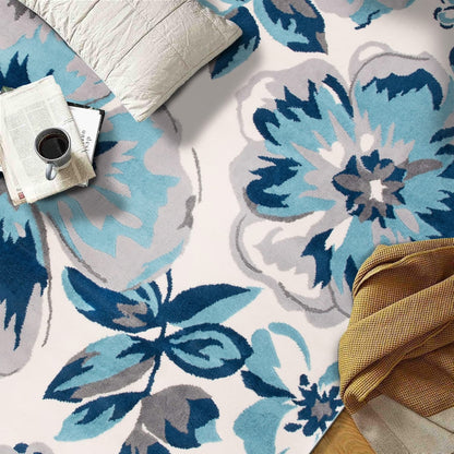 Tappeto moderno con motivo floreale della World Rug Gallery