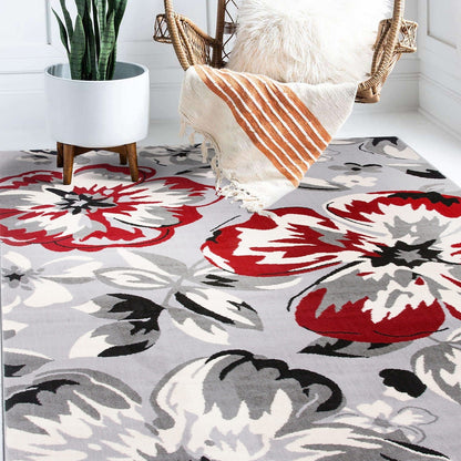 Tappeto moderno con motivo floreale della World Rug Gallery