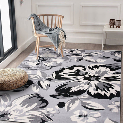 Tappeto moderno con motivo floreale della World Rug Gallery