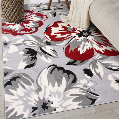 Tappeto moderno con motivo floreale della World Rug Gallery