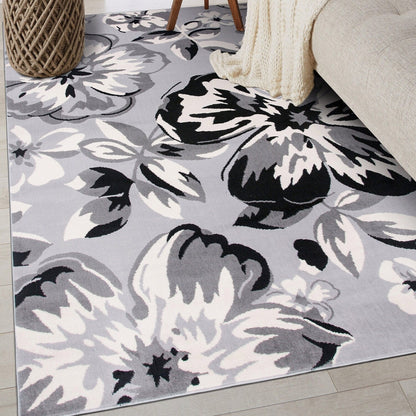 Tappeto moderno con motivo floreale della World Rug Gallery
