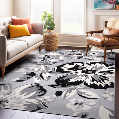 Tappeto moderno con motivo floreale della World Rug Gallery