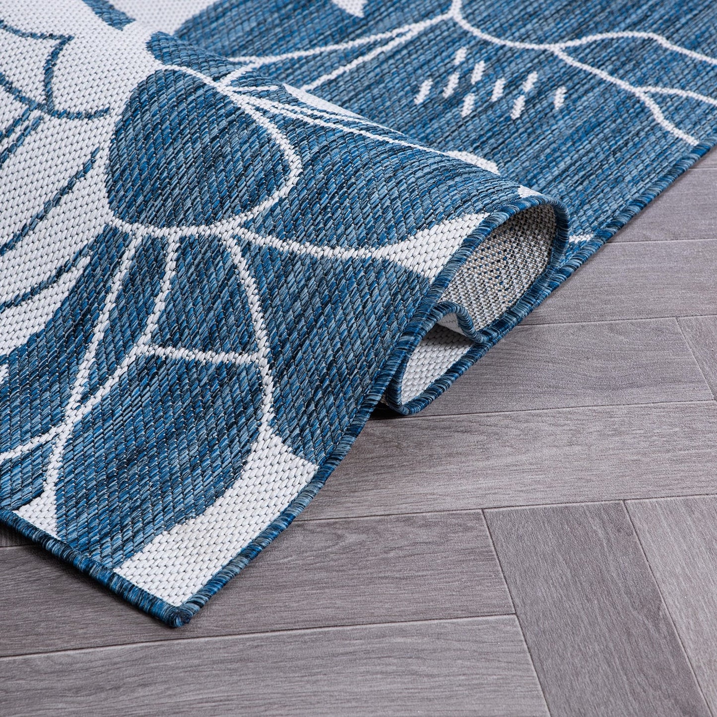 World Rug Gallery Tappeto moderno per interni/esterni con trama piatta e motivo floreale e fiori