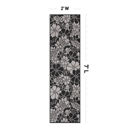 World Rug Gallery Tappeto moderno per interni/esterni con trama piatta e motivo floreale e fiori