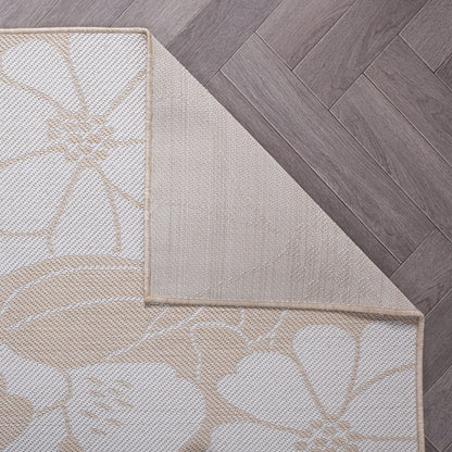 World Rug Gallery Tappeto moderno per interni/esterni con trama piatta e motivo floreale e fiori