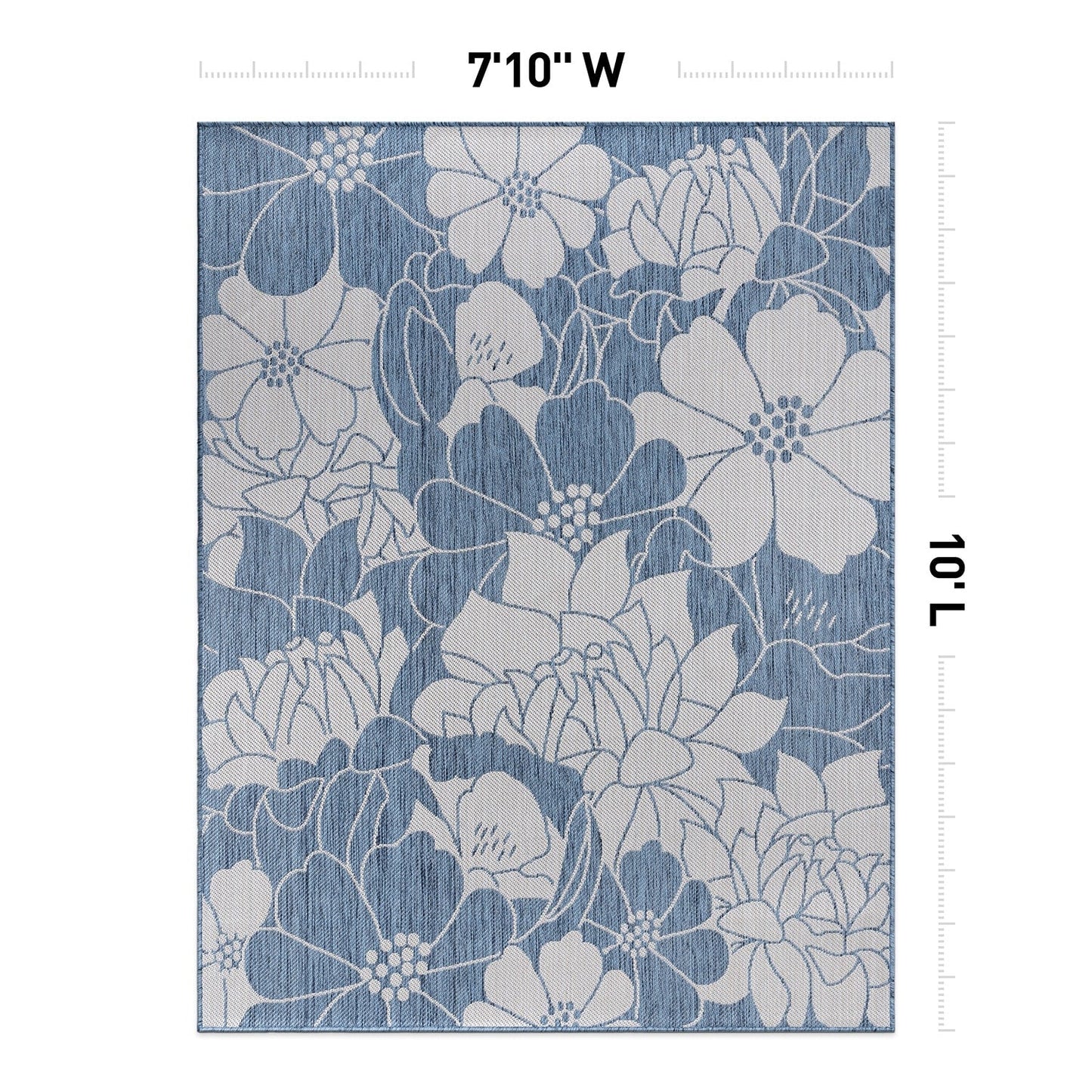 World Rug Gallery Tappeto moderno per interni/esterni con trama piatta e motivo floreale e fiori