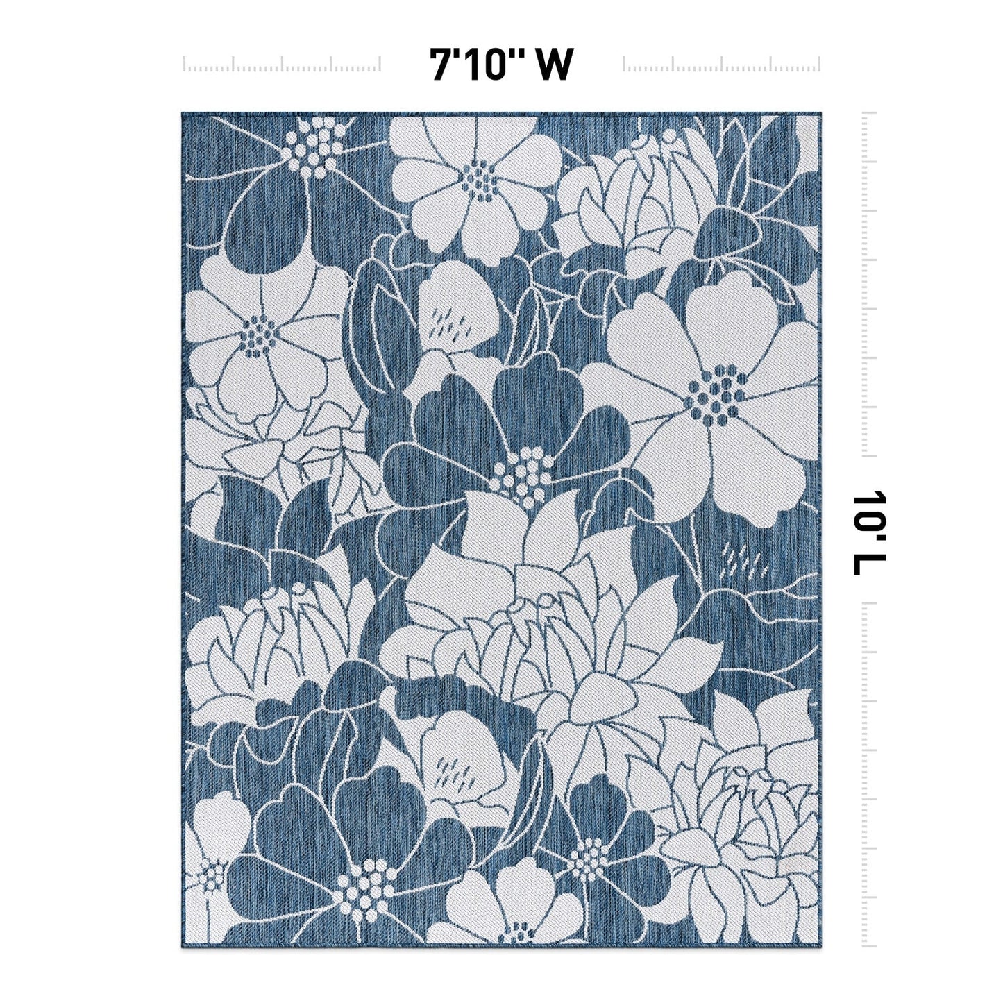 World Rug Gallery Tappeto moderno per interni/esterni con trama piatta e motivo floreale e fiori