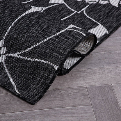 World Rug Gallery Tappeto moderno per interni/esterni con trama piatta e motivo floreale e fiori