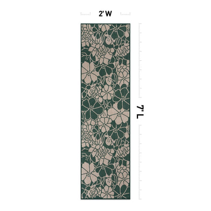 World Rug Gallery Tappeto moderno per interni/esterni con trama piatta e motivo floreale e fiori