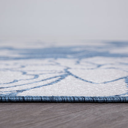 World Rug Gallery Tappeto moderno per interni/esterni con trama piatta e motivo floreale e fiori