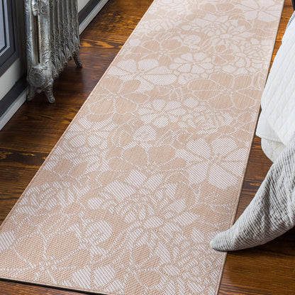 World Rug Gallery Tappeto moderno per interni/esterni con trama piatta e motivo floreale e fiori