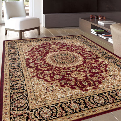 Tappeto orientale tradizionale con medaglione World Rug Gallery