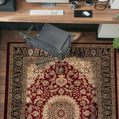 Tappeto orientale tradizionale con medaglione World Rug Gallery