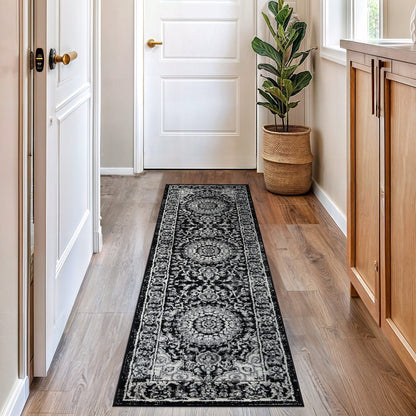 Tappeto orientale tradizionale con medaglione World Rug Gallery