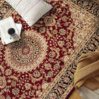 Tappeto orientale tradizionale con medaglione World Rug Gallery