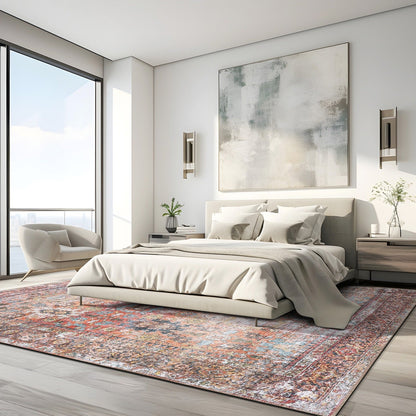 Tappeto antiscivolo lavabile in lavatrice, effetto anticato, di transizione, World Rug Gallery