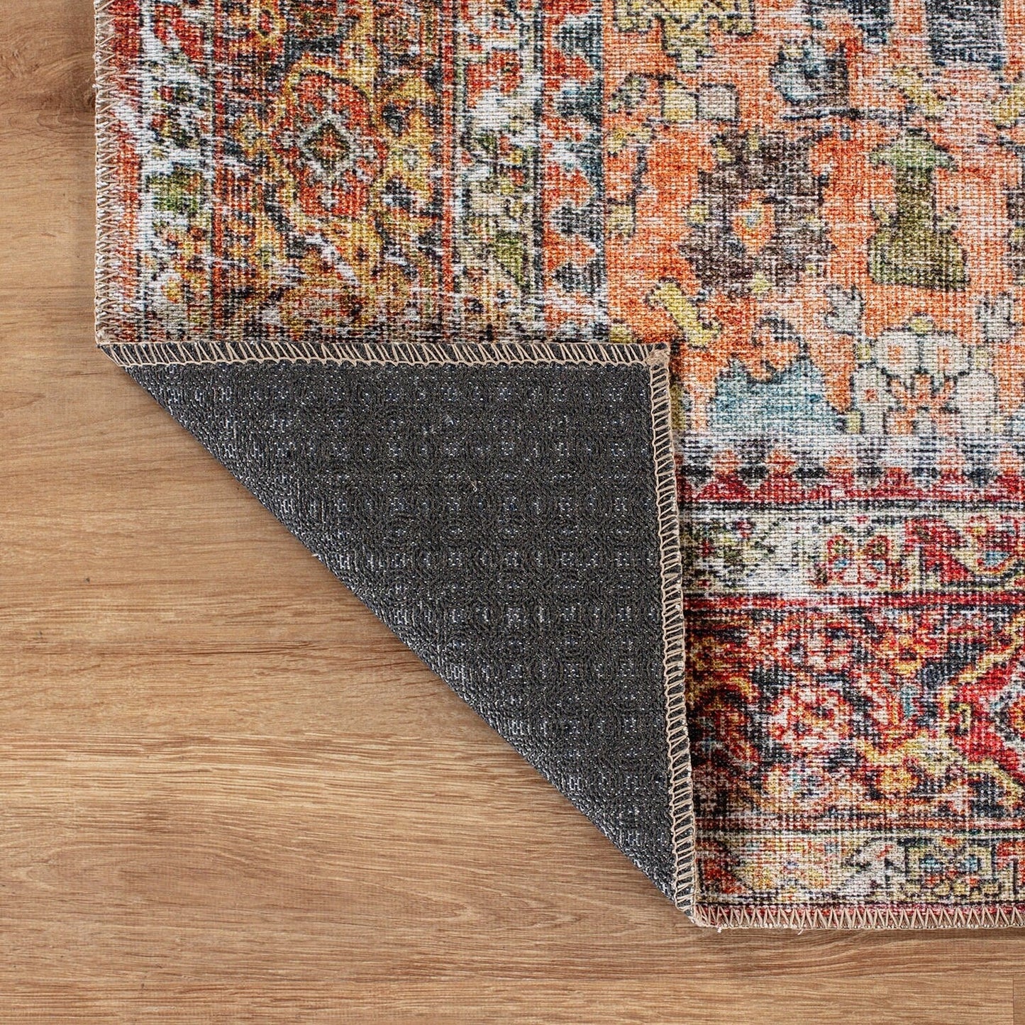 Tappeto antiscivolo lavabile in lavatrice, effetto anticato, di transizione, World Rug Gallery