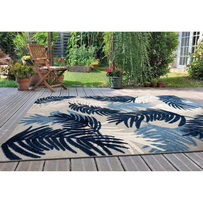 World Rug Gallery Tappeto moderno per interni/esterni con motivi floreali tropicali