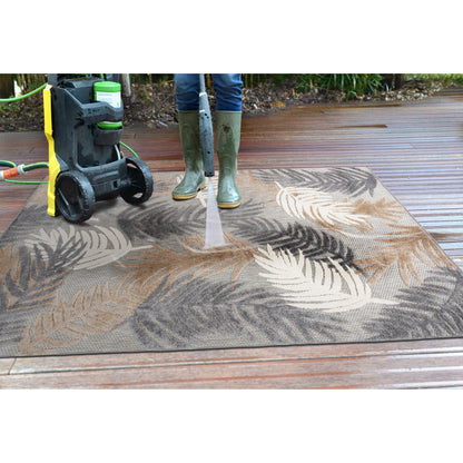 World Rug Gallery Tappeto moderno per interni/esterni con motivi floreali tropicali