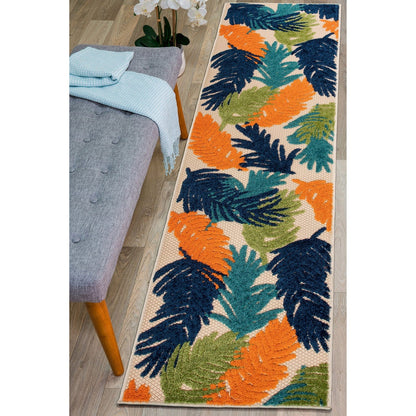 World Rug Gallery Tappeto moderno per interni/esterni con motivi floreali tropicali