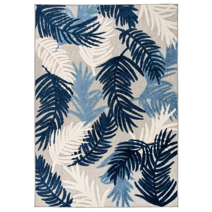 World Rug Gallery Tappeto moderno per interni/esterni con motivi floreali tropicali