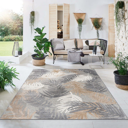 World Rug Gallery Tappeto moderno per interni/esterni con motivi floreali tropicali