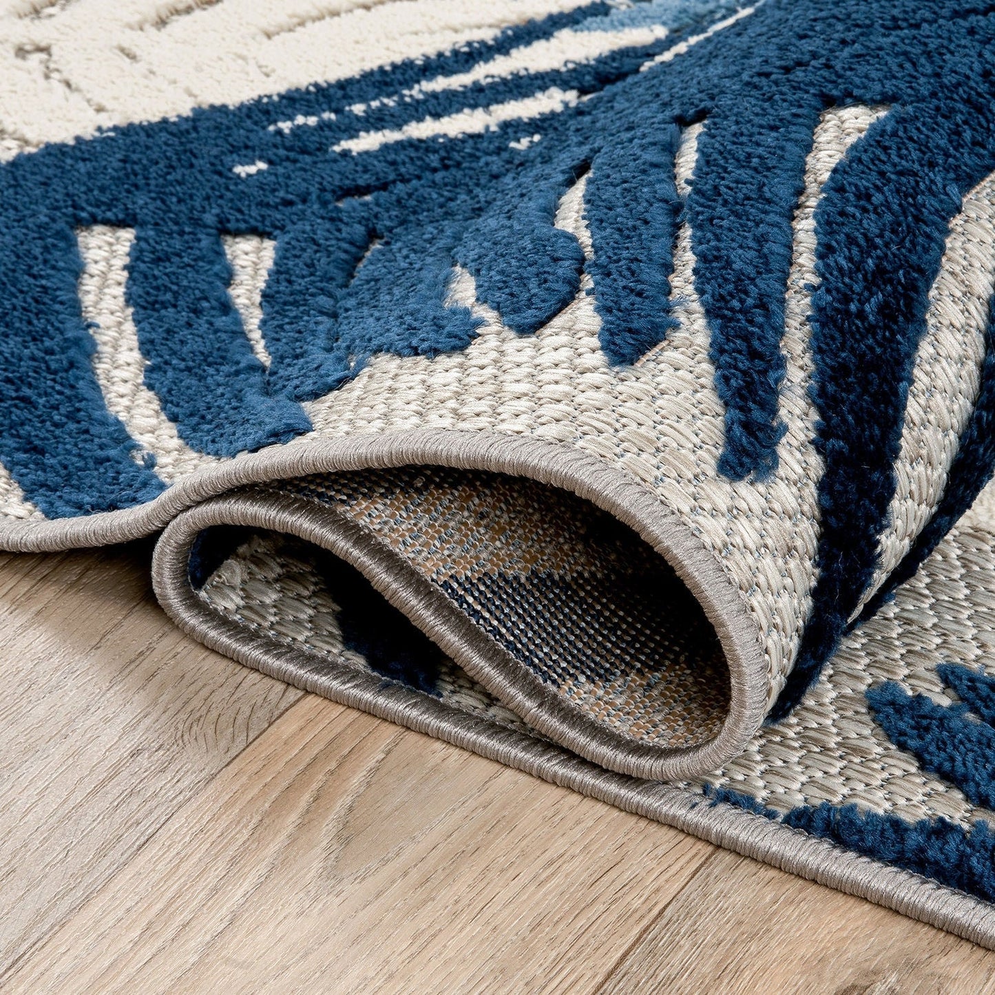 World Rug Gallery Tappeto moderno per interni/esterni con motivi floreali tropicali