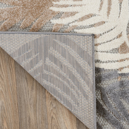 World Rug Gallery Tappeto moderno per interni/esterni con motivi floreali tropicali