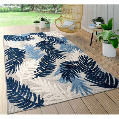 World Rug Gallery Tappeto moderno per interni/esterni con motivi floreali tropicali