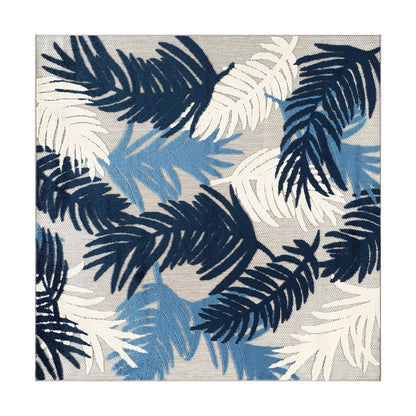 World Rug Gallery Tappeto moderno per interni/esterni con motivi floreali tropicali