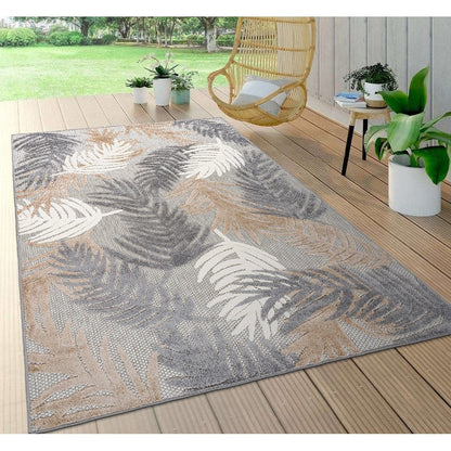 World Rug Gallery Tappeto moderno per interni/esterni con motivi floreali tropicali