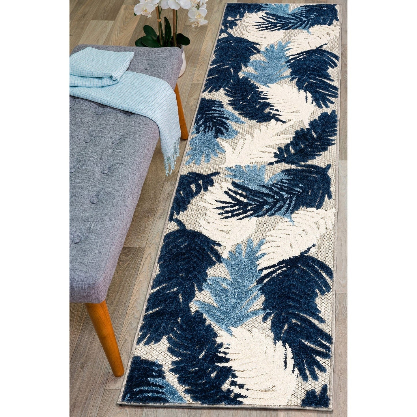 World Rug Gallery Tappeto moderno per interni/esterni con motivi floreali tropicali