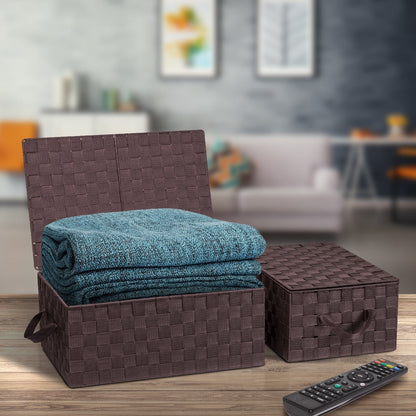 Set di cestini portaoggetti intrecciati - N/D