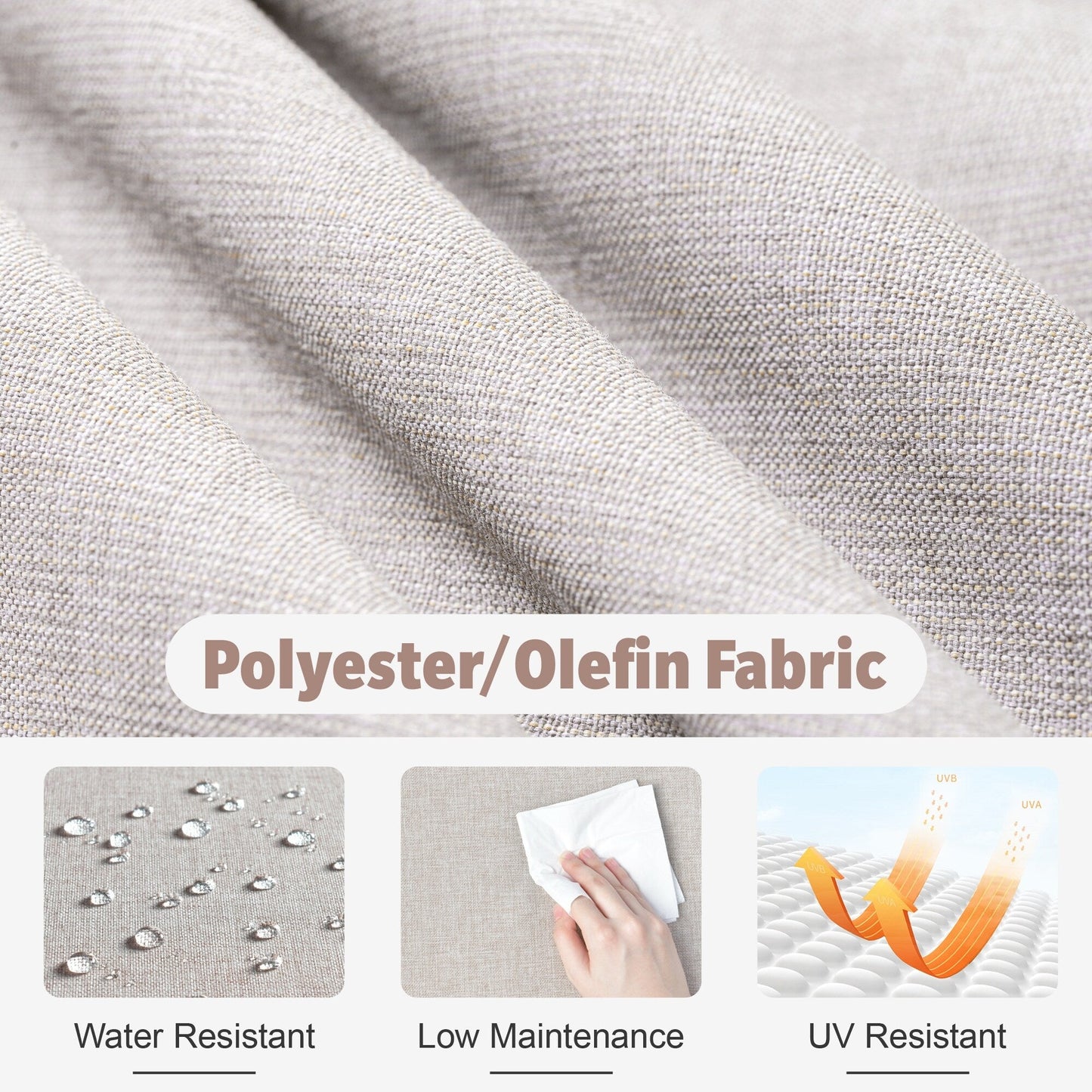 Set di mobili da esterno in vimini da 13 pezzi XIZZI con tavolo da fuoco