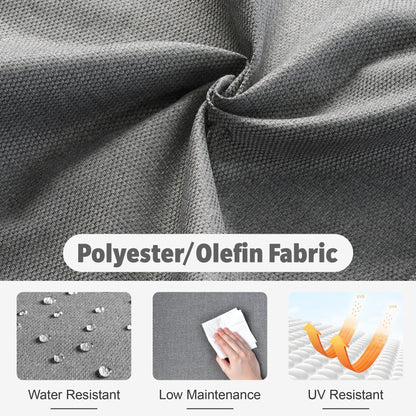 Set di mobili da esterno in vimini da 13 pezzi XIZZI con tavolo da fuoco