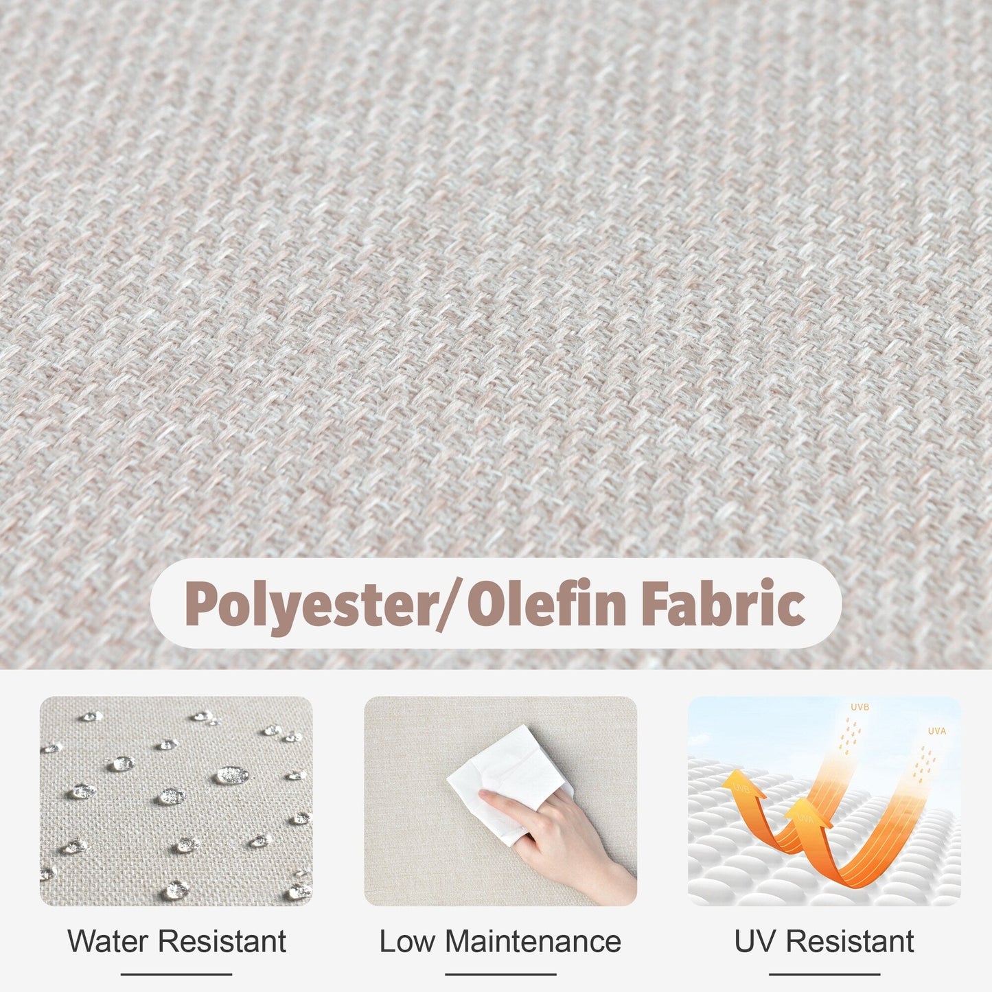 Set di mobili da esterno in vimini da 13 pezzi XIZZI con tavolo da fuoco