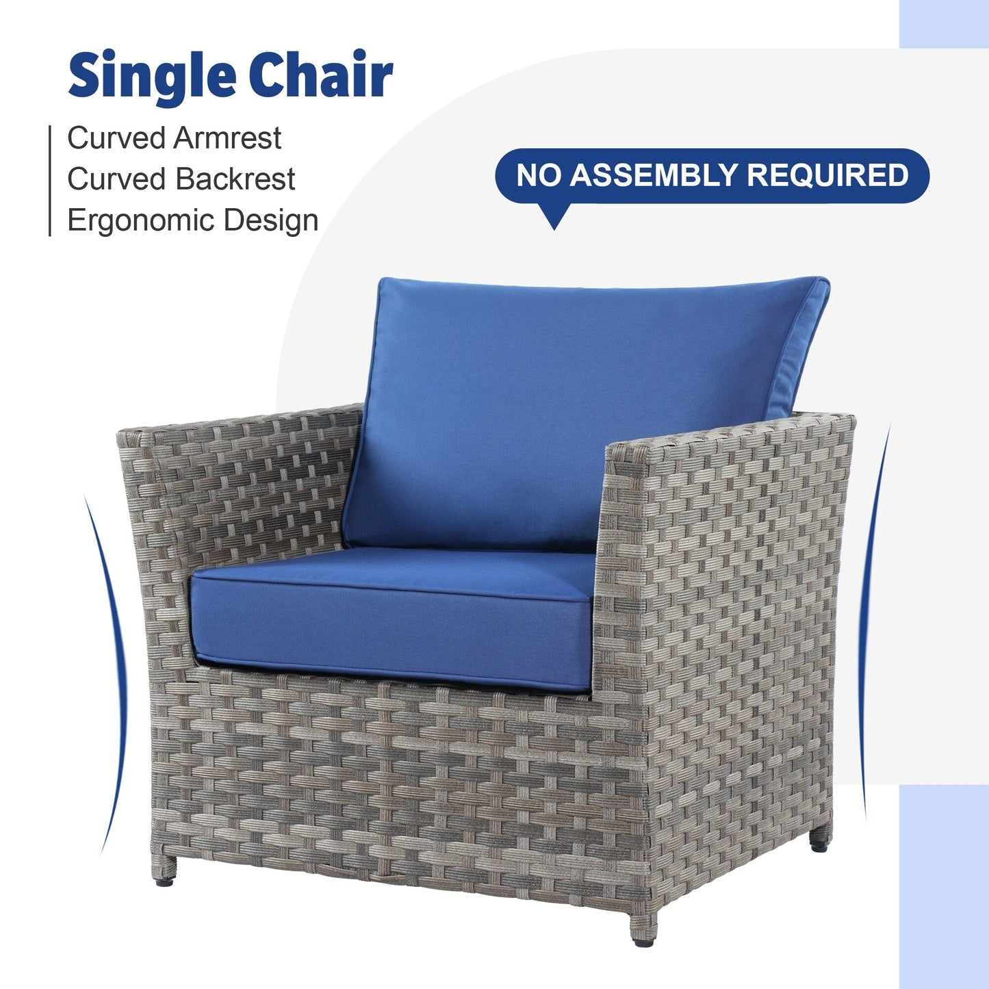 Set di mobili da esterno in vimini da 13 pezzi XIZZI con tavolo da fuoco