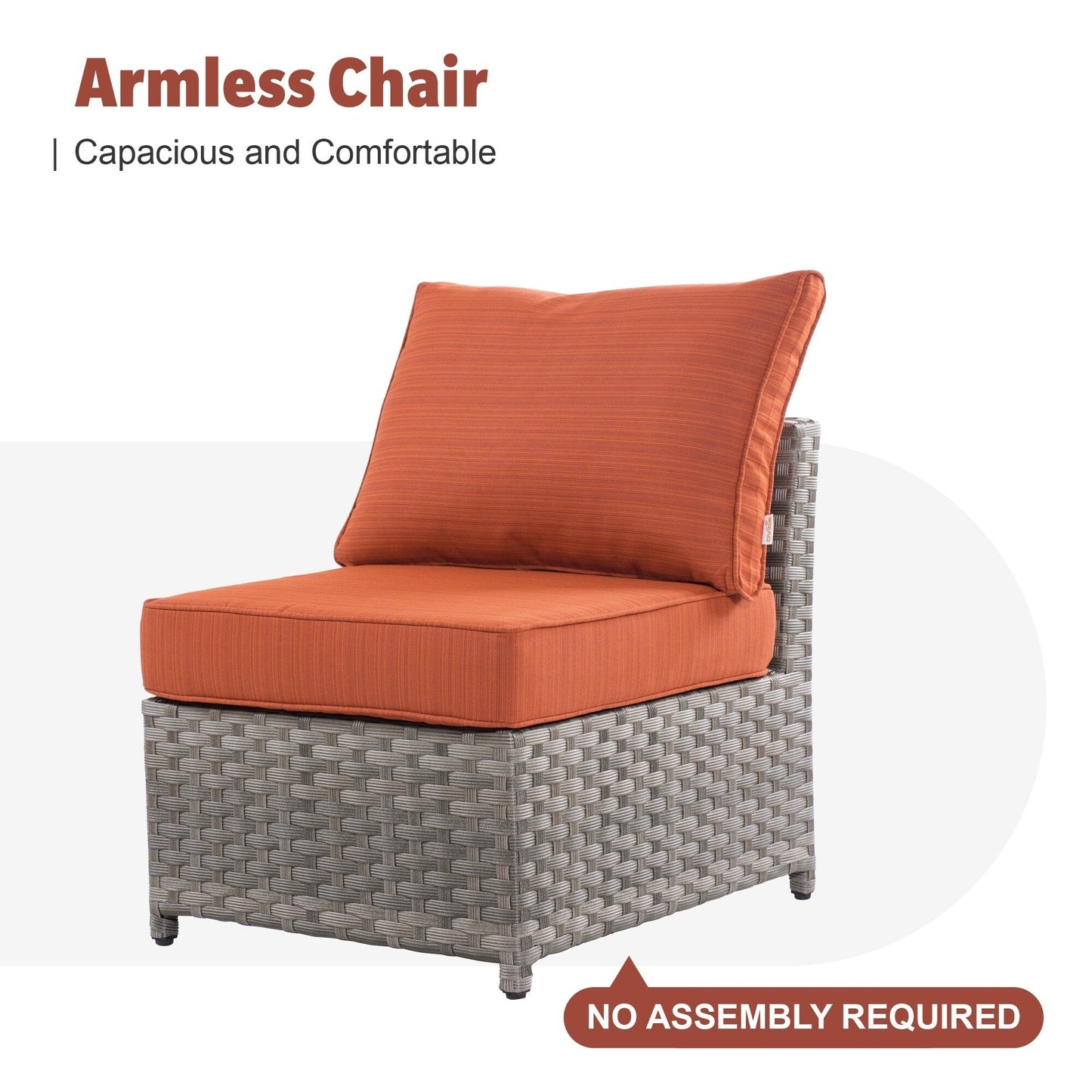 Set di mobili da esterno in vimini da 13 pezzi XIZZI con tavolo da fuoco