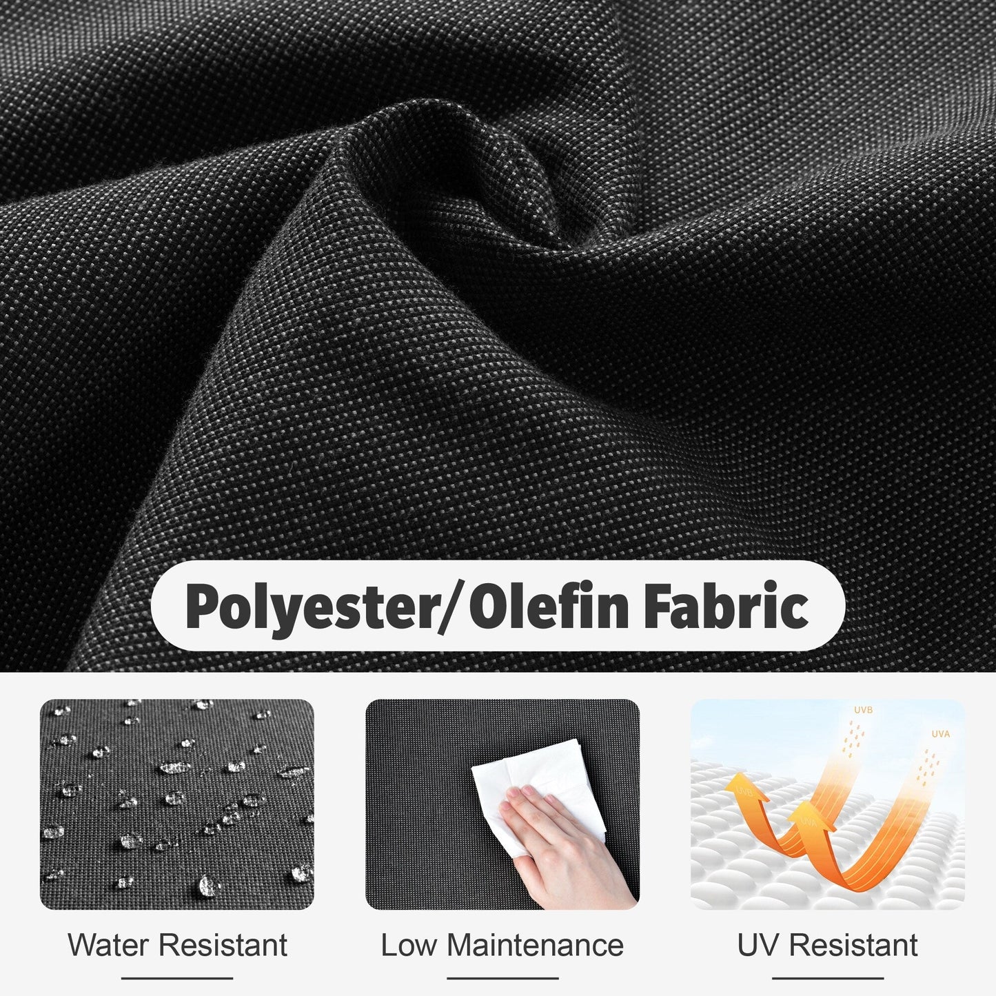 Set di mobili da esterno in vimini da 13 pezzi XIZZI con tavolo da fuoco