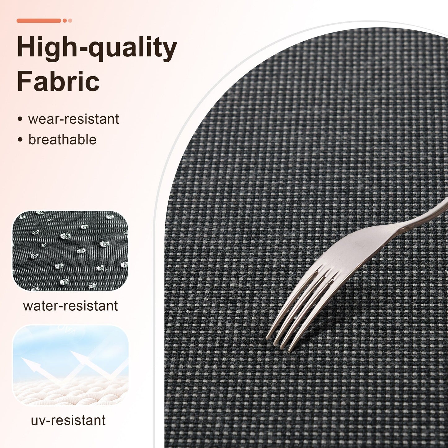 XIZZI Set di 3 divani da giardino in rattan e vimini, sedie angolari per esterni