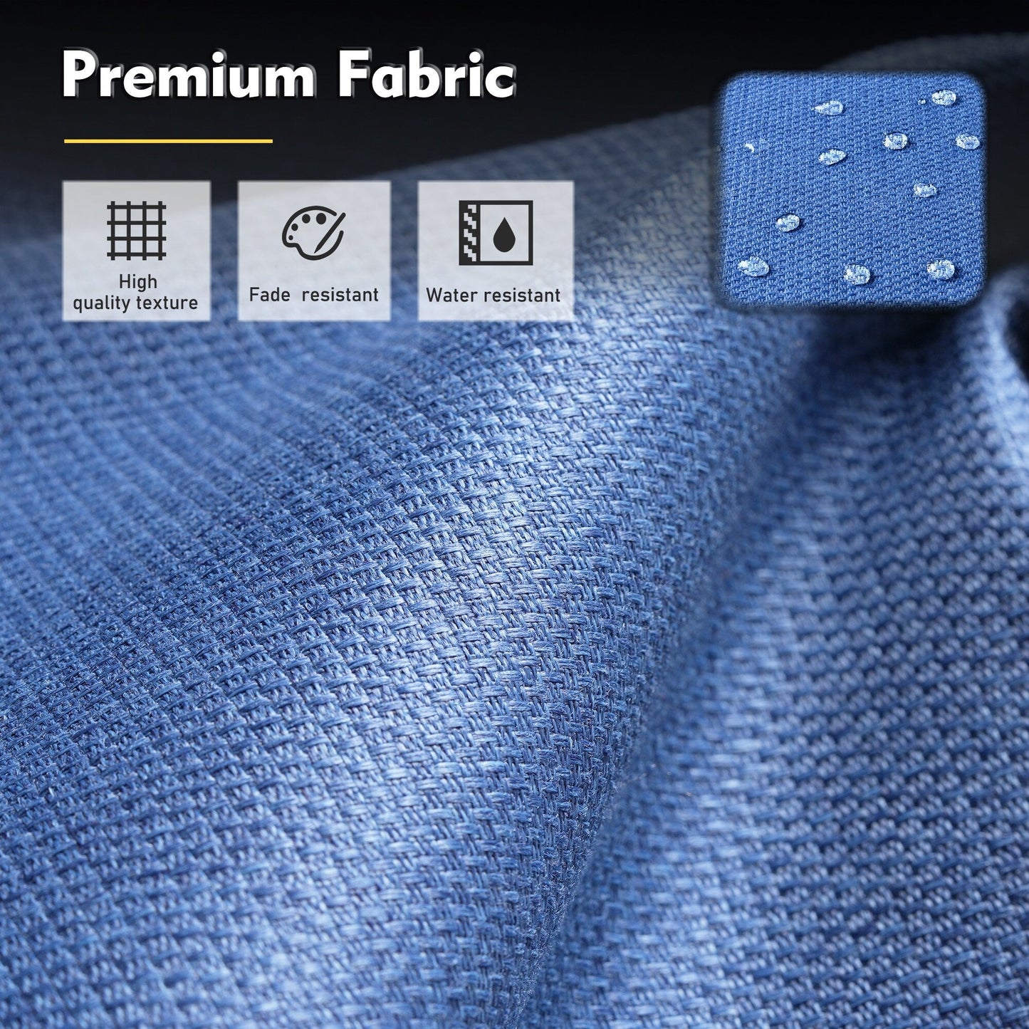 XIZZI Set di 5 divani da esterno in vimini con schienale alto e braciere per mobili da giardino