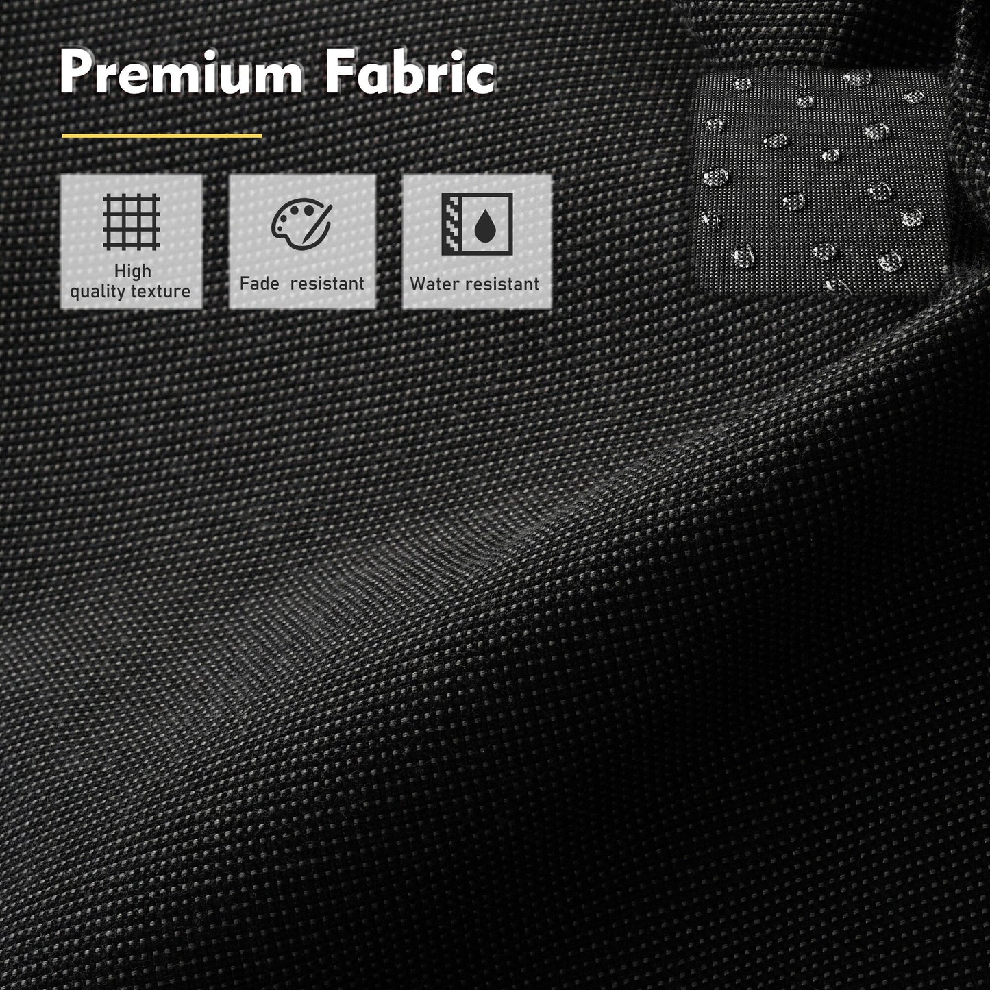 XIZZI Set di 5 divani da esterno in vimini con schienale alto e braciere per mobili da giardino