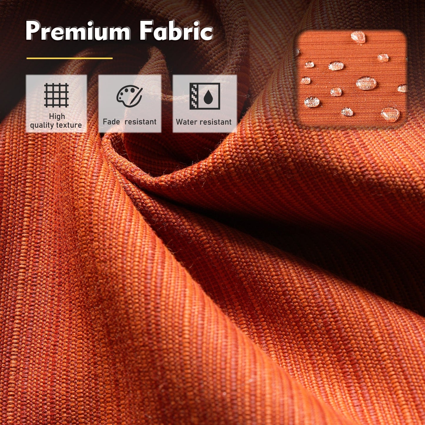 XIZZI Set di 5 divani da esterno in vimini con schienale alto e braciere per mobili da giardino