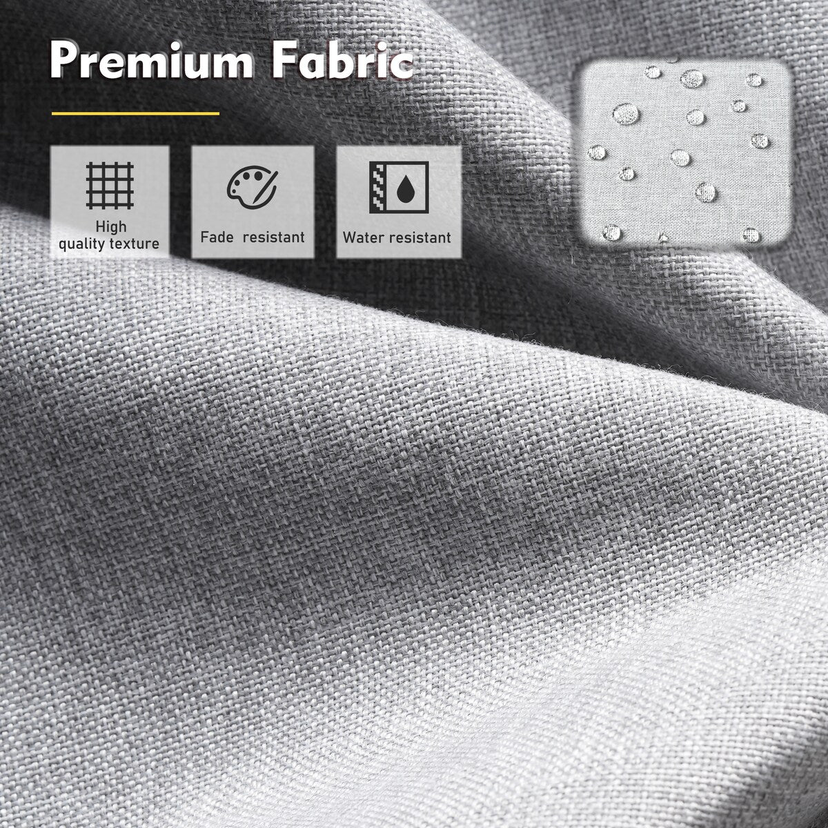 XIZZI Set di 6 divani da esterno in rattan e vimini con seduta profonda e braciere