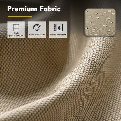 XIZZI Set di 6 divani da esterno in rattan e vimini con seduta profonda e braciere