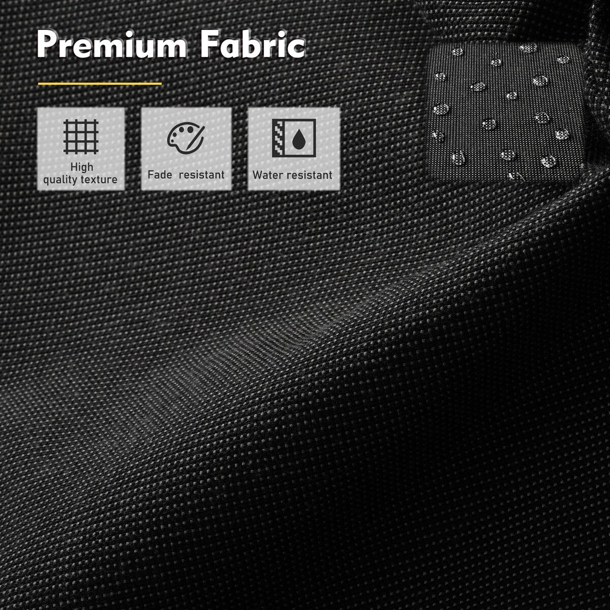 XIZZI Set di 6 divani da esterno in rattan e vimini con seduta profonda e braciere