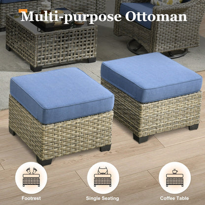 Set da conversazione in rattan per esterni con mobili da giardino XIZZI da 8 pezzi