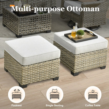 Set da conversazione in rattan per esterni con mobili da giardino XIZZI da 8 pezzi