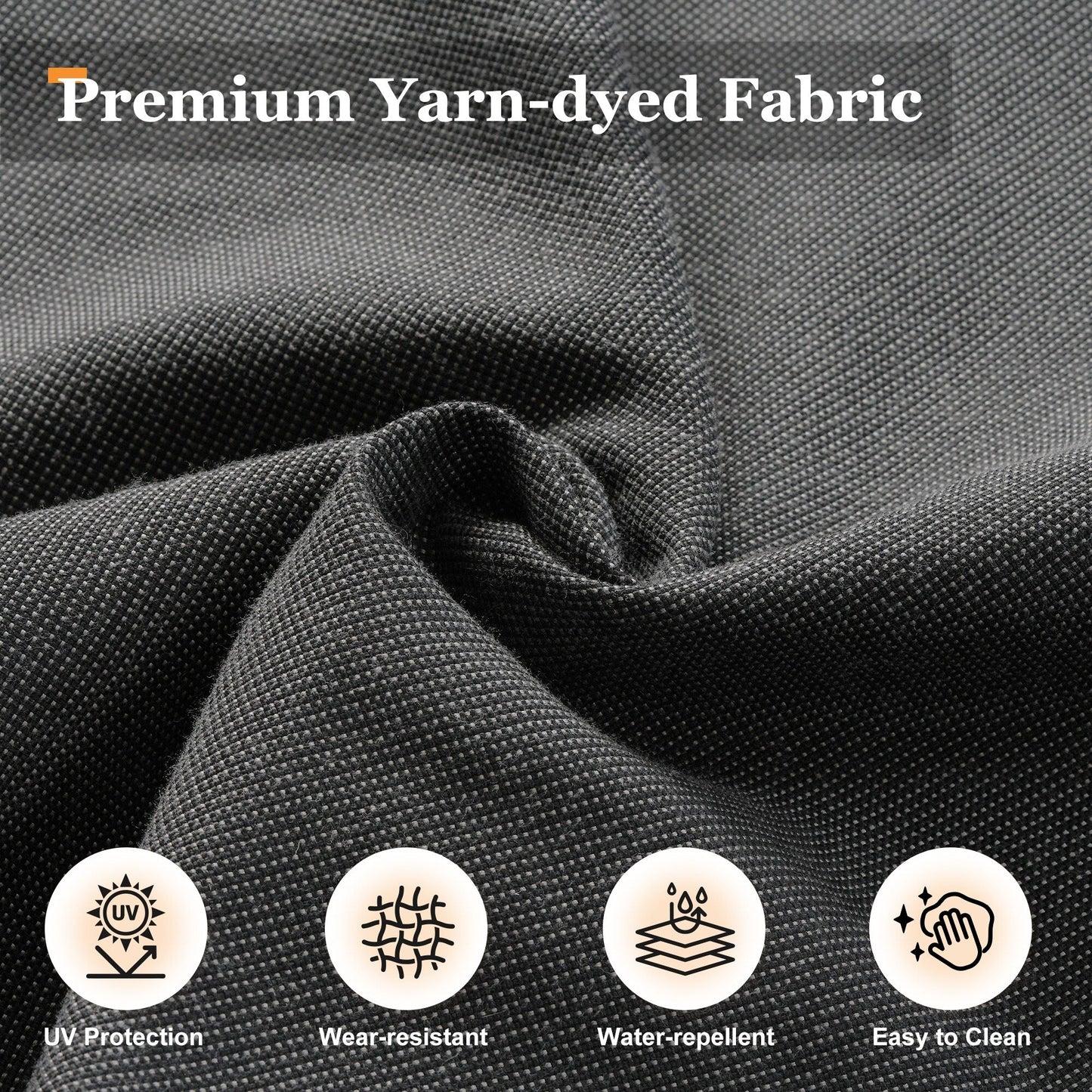 Set di mobili da giardino in vimini XIZZI da 8 pezzi con sedie girevoli