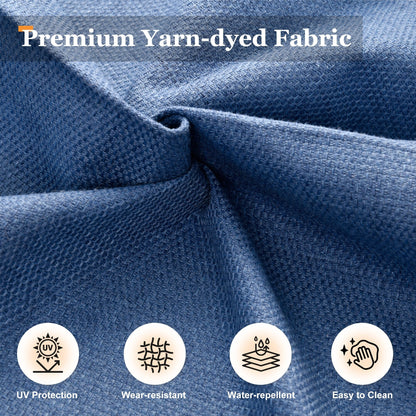 Set di mobili da giardino in vimini XIZZI da 8 pezzi con sedie girevoli